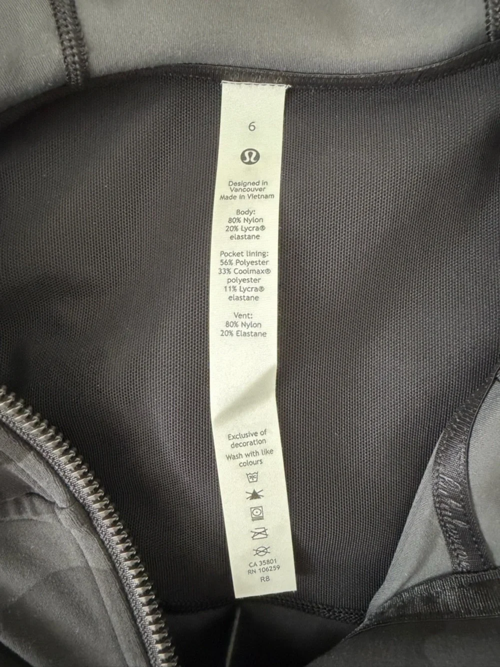 Lululemon Hooded Define Jacket Size 6 NWOT